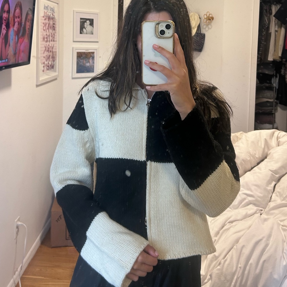 Source Unknown Checkered Cardigan - image 4